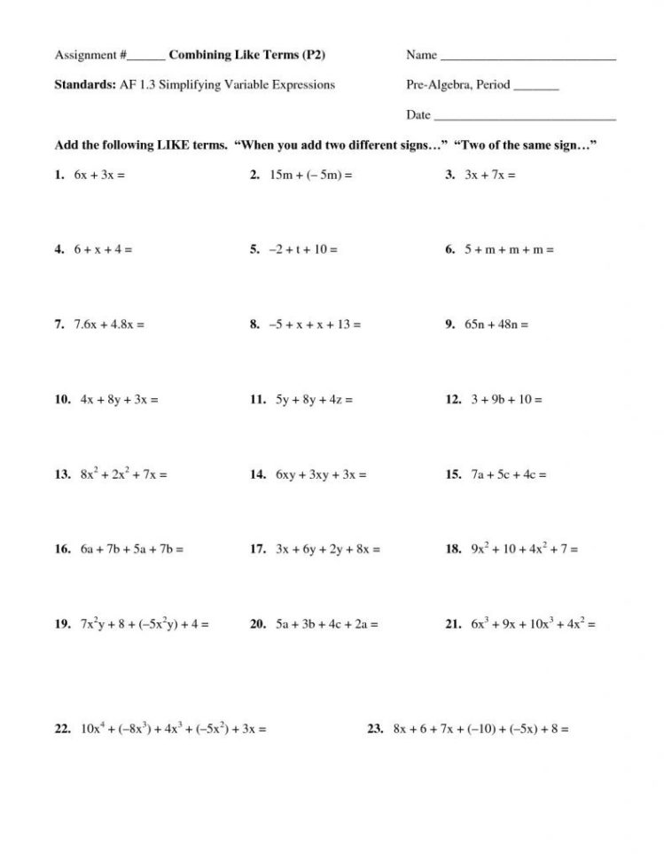 Factoring Using The Distributive Property Worksheet 10 2