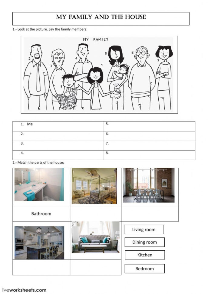 Family And House  Interactive Worksheet