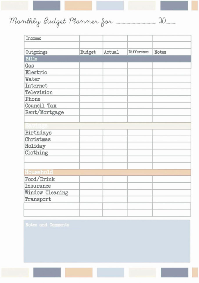 Family Budget  Monthly Business Excel Spreadsheet Family Budget  Monthly Business Excel Spreadsheet