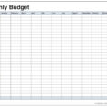 Family Budget  Monthly Spreadsheet Free Blank Sehold