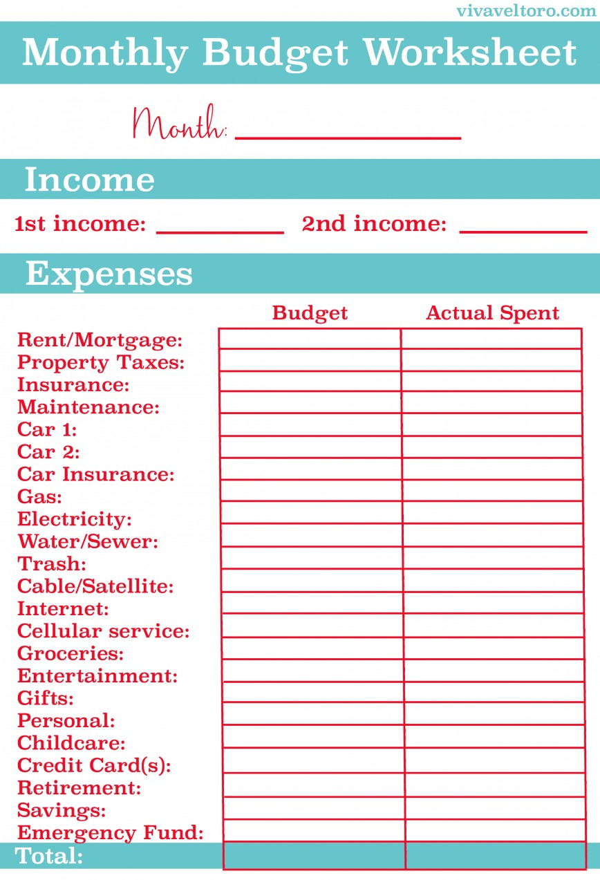 Family Monthly Budget Spreadsheet  Free Planner And