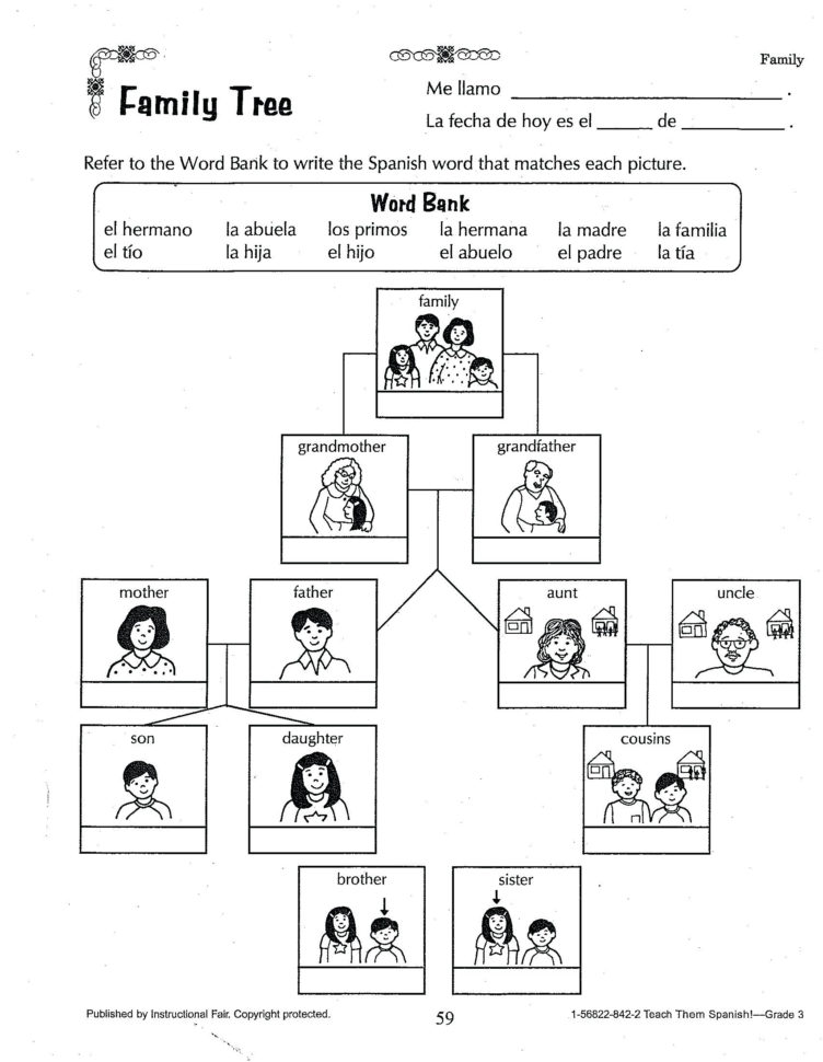 Simpsons Family Tree Worksheet Spanish — db-excel.com