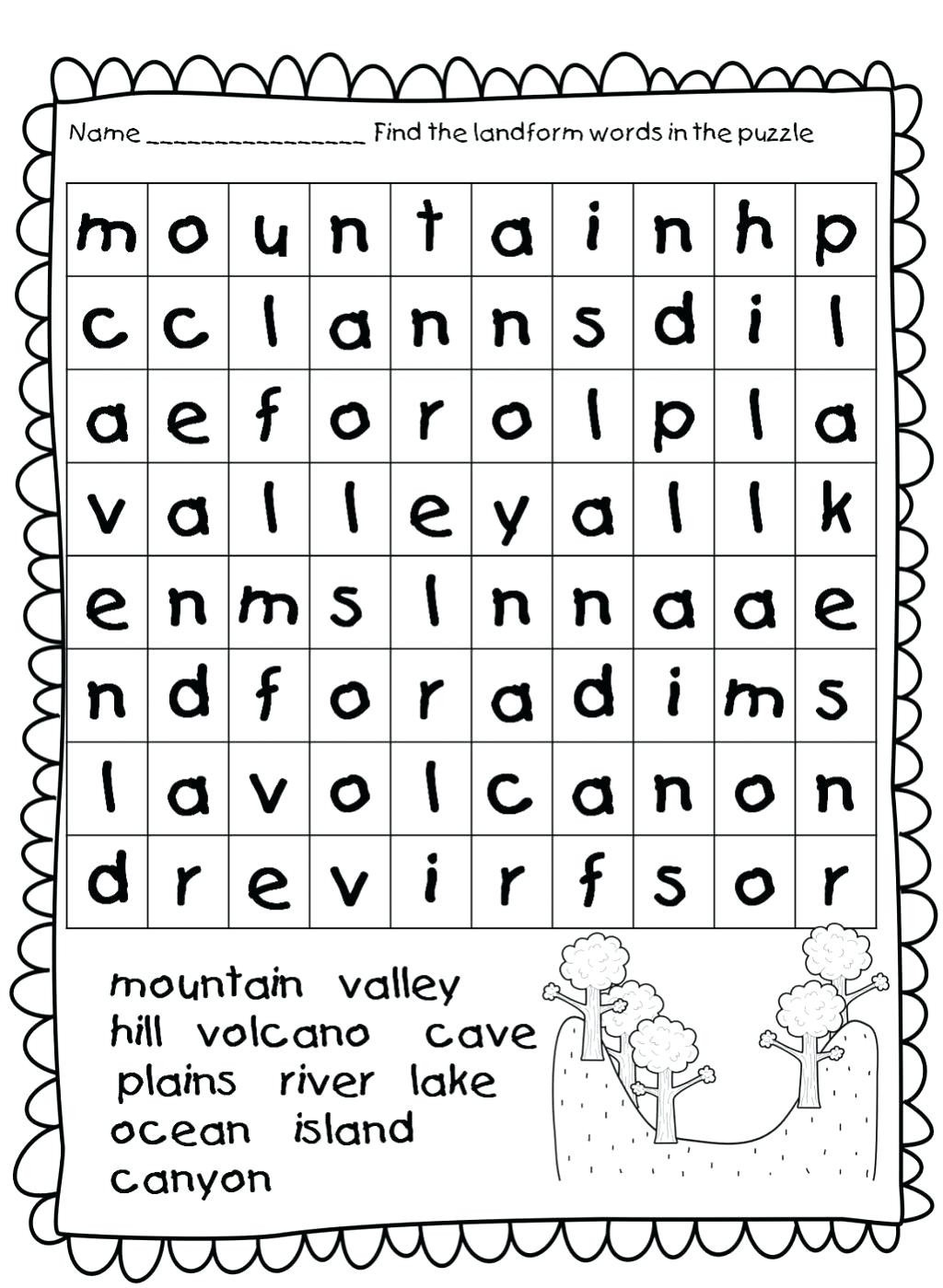 free printable landform worksheets db excelcom