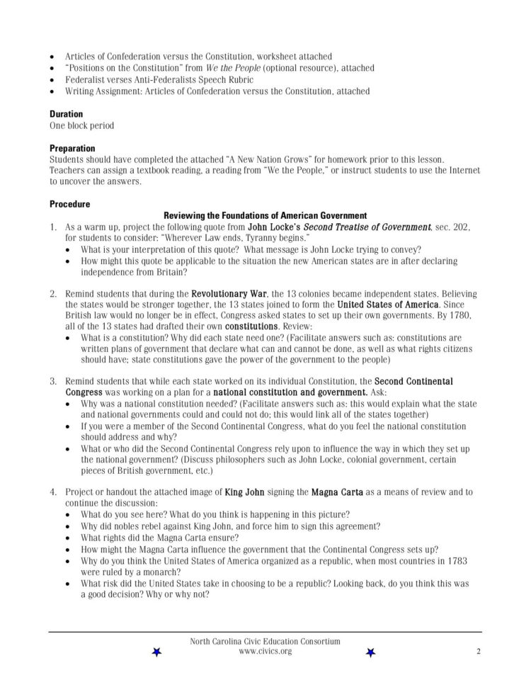 Federalists Versus Antifederalists Grades Pages 1  21
