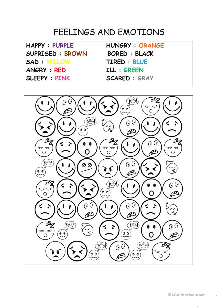 Feelings  Emotions Worksheet For Young Learners  English