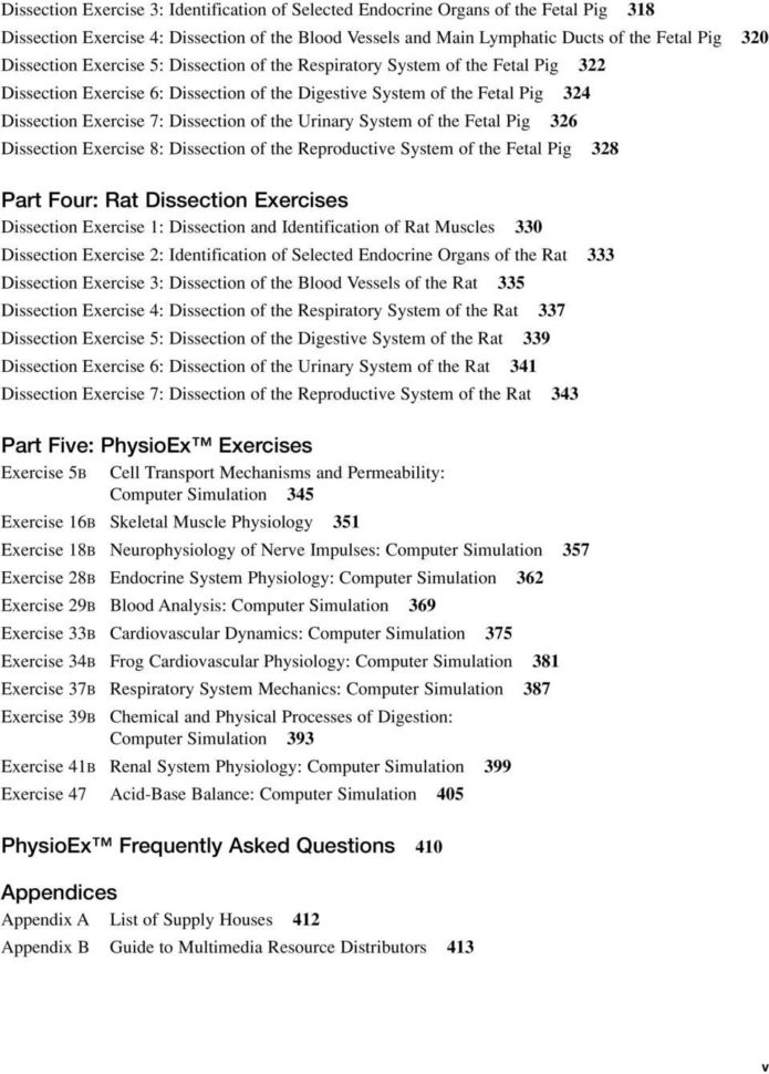 Fetal Pig Dissection Pre Lab Worksheet Answers