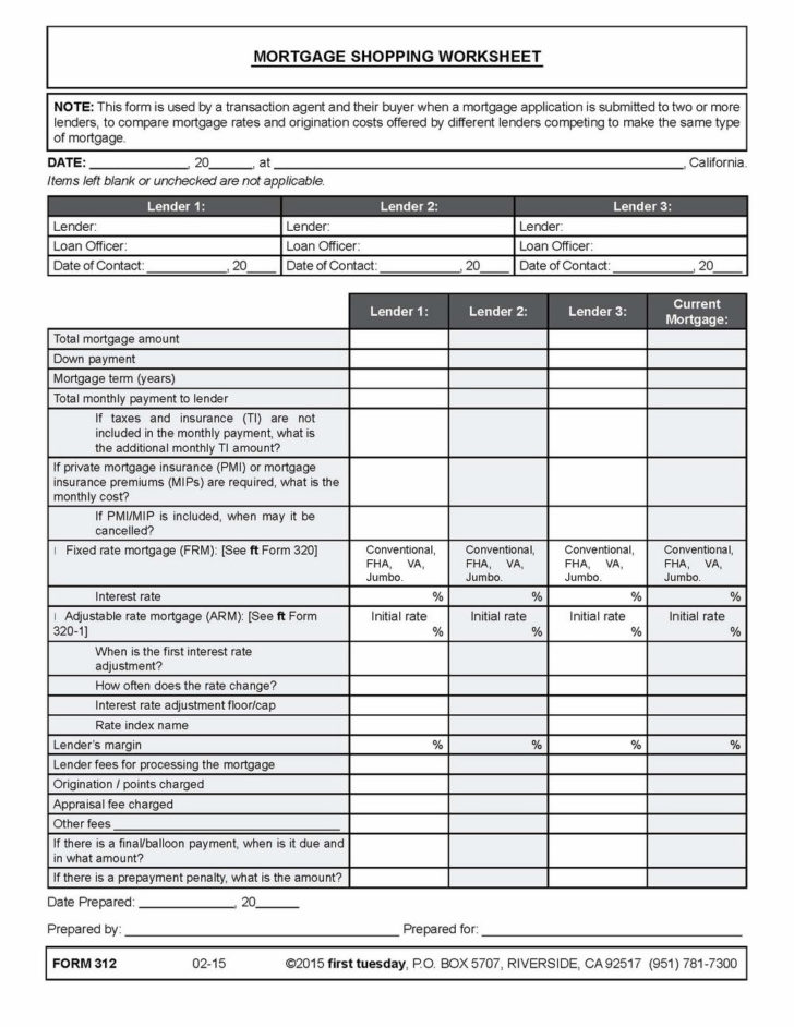 Fha Streamline Net Tangible Benefit Worksheet Db Excel Com