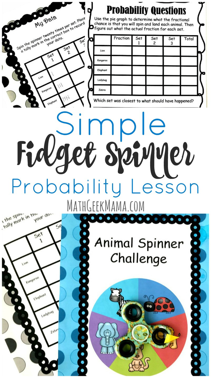 Fidget Spinner Math Activity Probability  Graphing