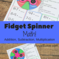 Fidget Spinner Math And Movement  Royal Baloo