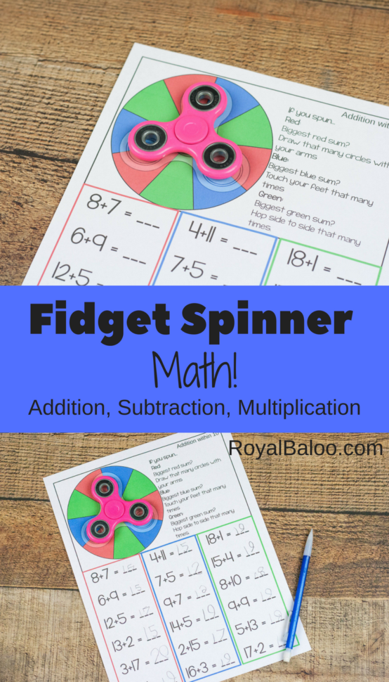 Fidget Spinner Math And Movement  Royal Baloo