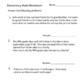 Fifth And Sixth Grade Math Worksheets With 6Th Word Problems