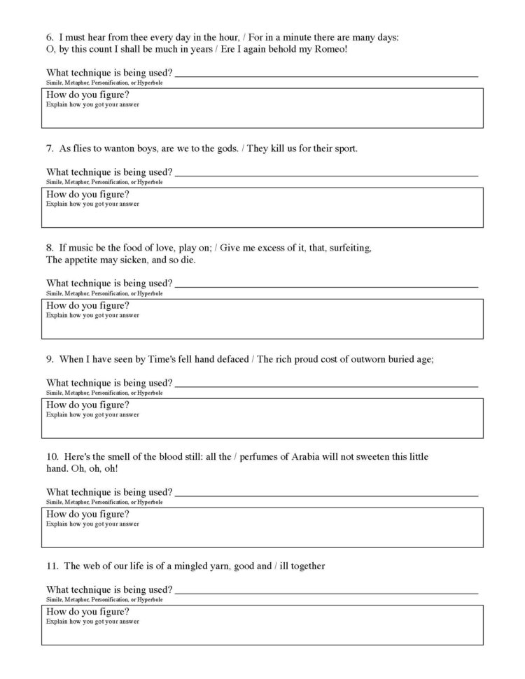 Figurative Language Of Shakespeare  Preview