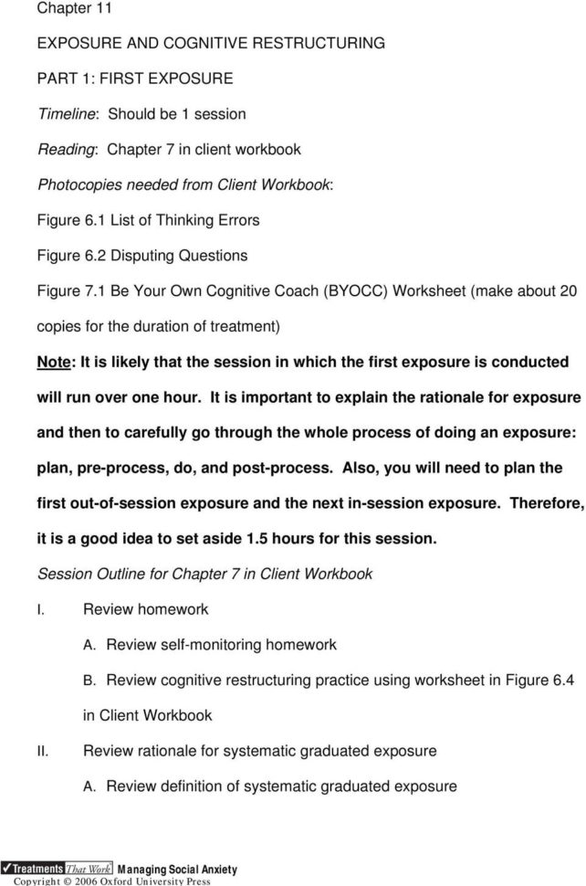 Figure 71 Be Your Own Cognitive Coach Byocc Worksheet