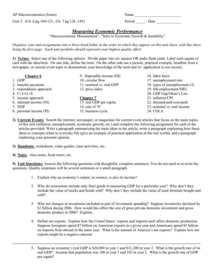 Calculating Gdp Worksheet