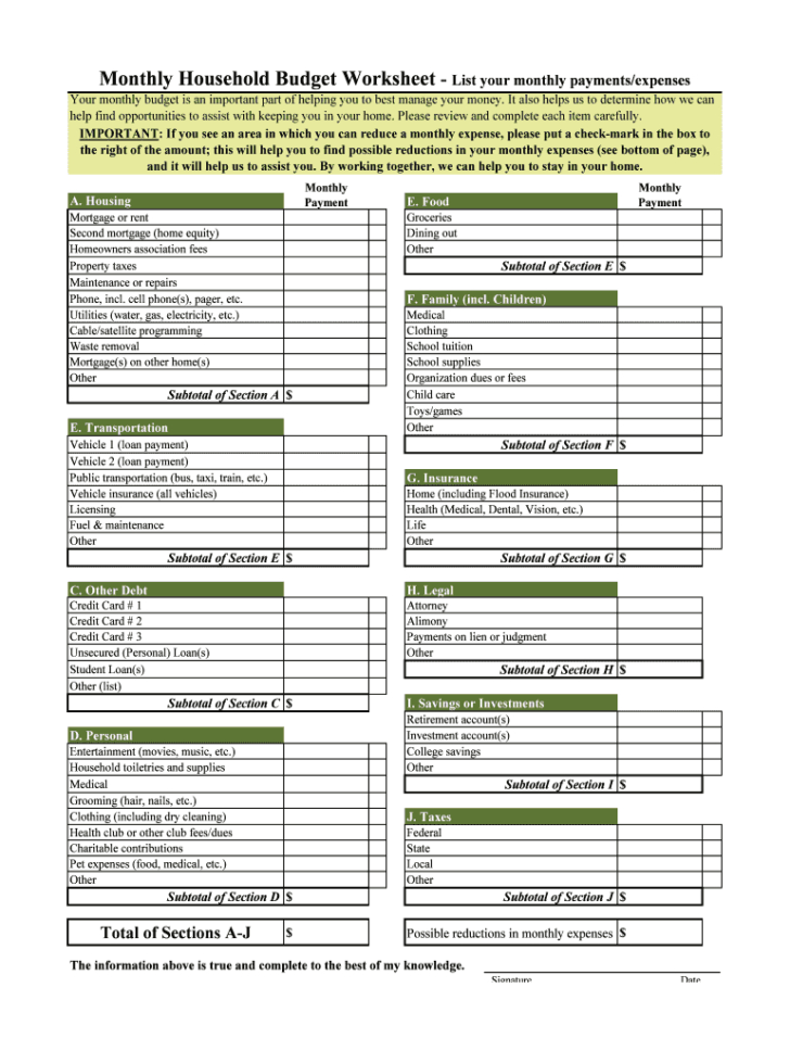 Printable Budget Worksheet Pdf Db Excel Com   Fillable Budget Worksheet Pdf Fill Online Printable 7 728x968 