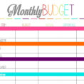 Financial Budget Spreadsheet Family Sheet Worksheet For
