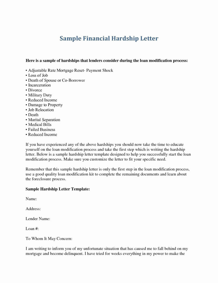 Financial Hardship Letter Sample  Manswikstrom