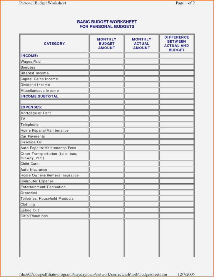 Financial Peace University Worksheets — db-excel.com