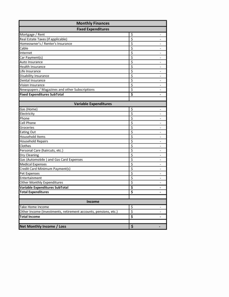 Financial Planning Worksheets Personal Pdf Free Printable — db-excel.com