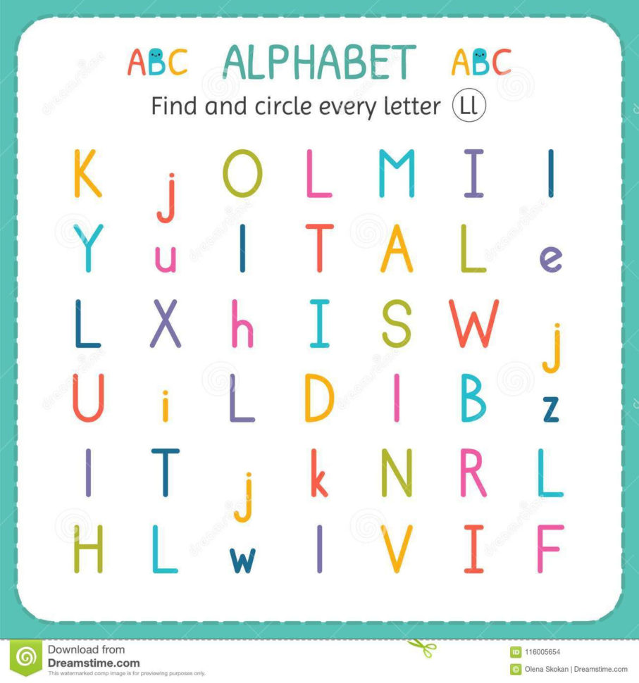 Find And Circle Every Letter L Worksheet For Kindergarten