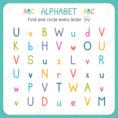 Find And Circle Every Letter V Worksheet For Kindergarten And