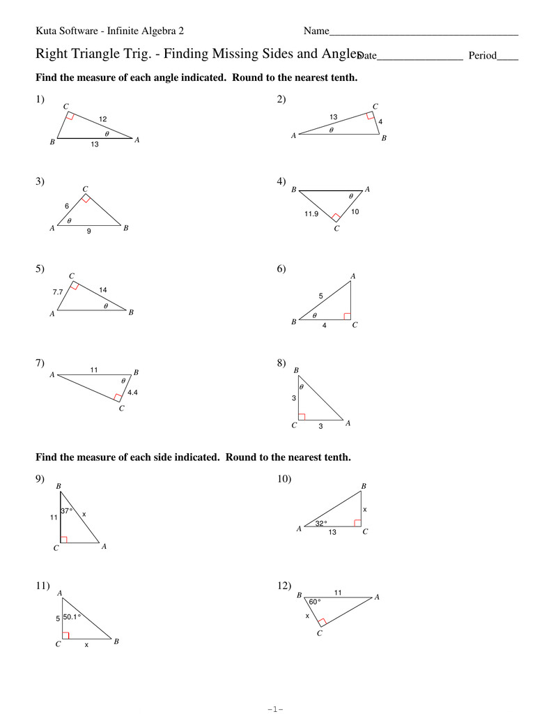 Multiples Of An Angle Worksheet