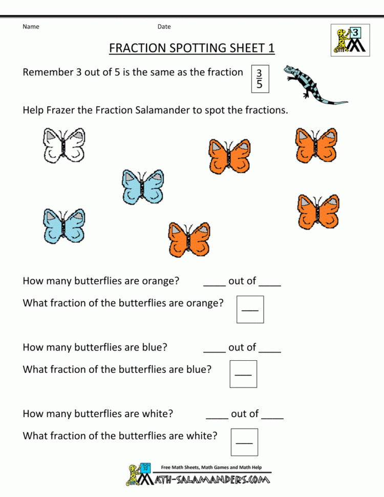 Finding Fractions  Fraction Spotting