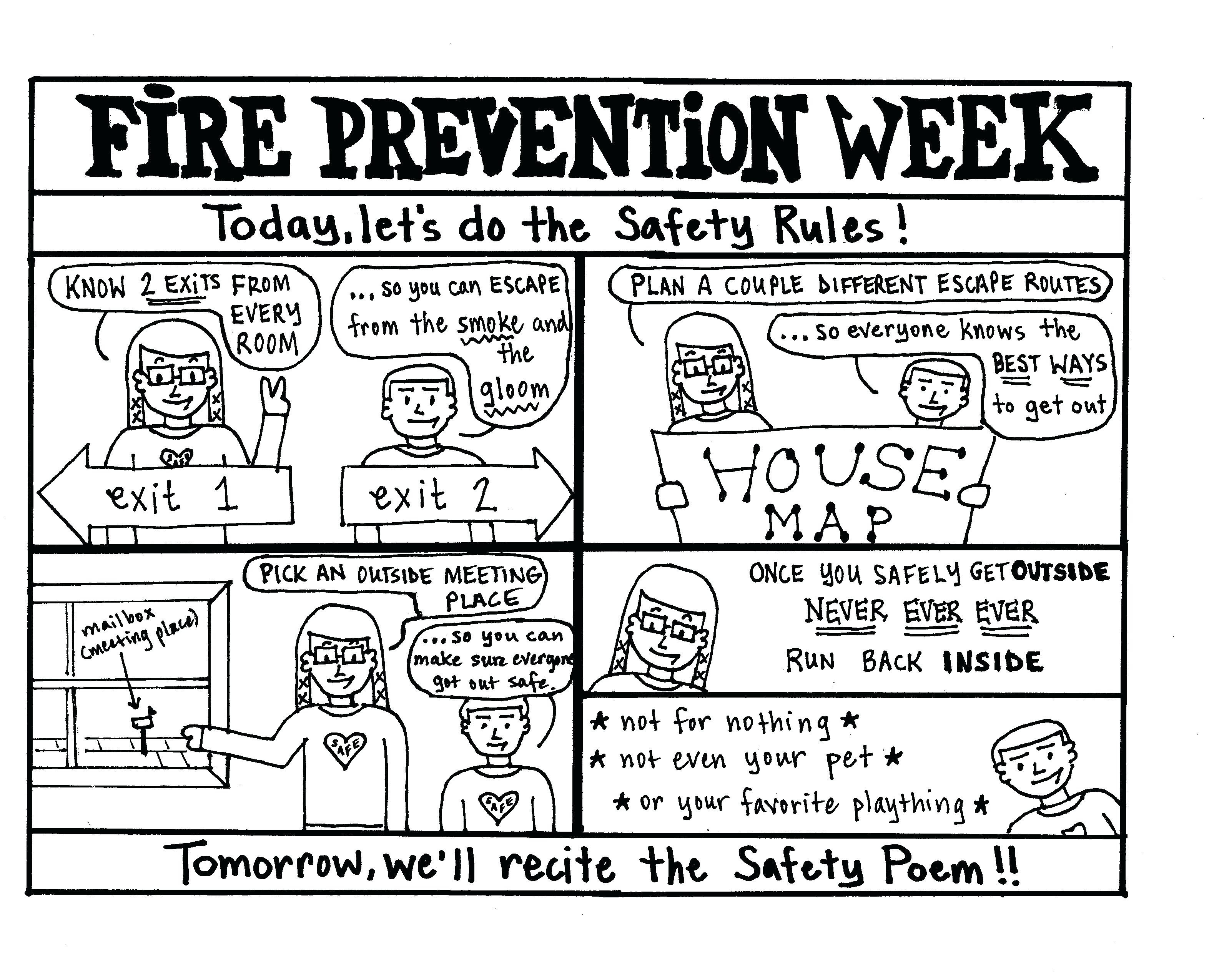 Fire Safety Coloring Pages – Tulippaperco