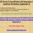 Fis 250 Week 5 Checkpoint Life Insurance Needs Analysis
