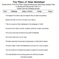 Five Pillars Of Islam Worksheet 1 – Safar Resources
