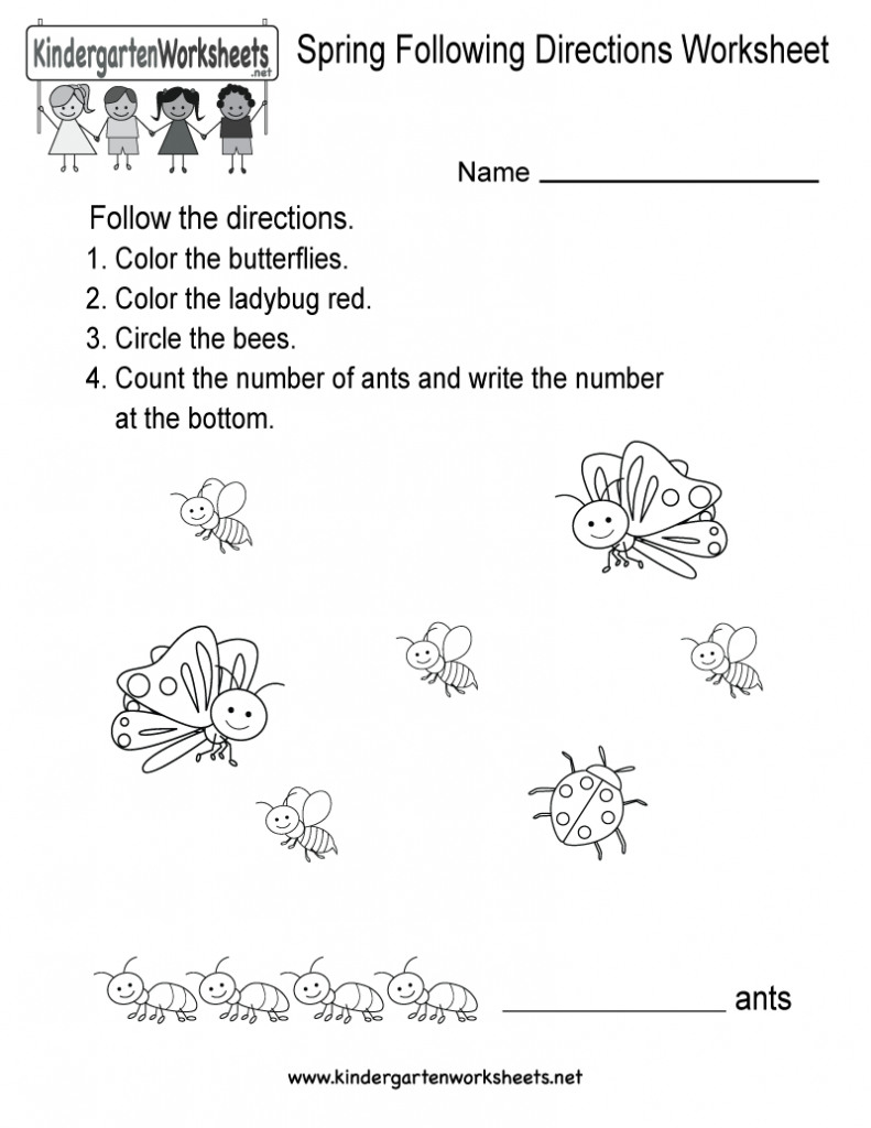 Following Directions Worksheet Db excel