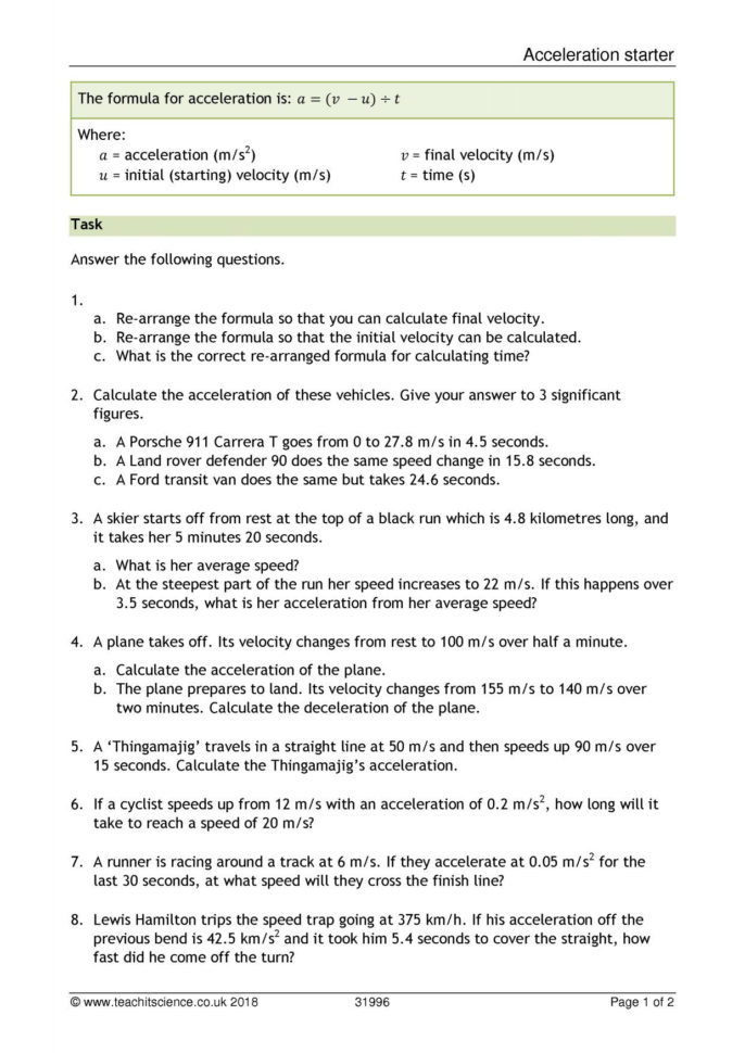 Forces And Motion  Search Results  Teachit Science
