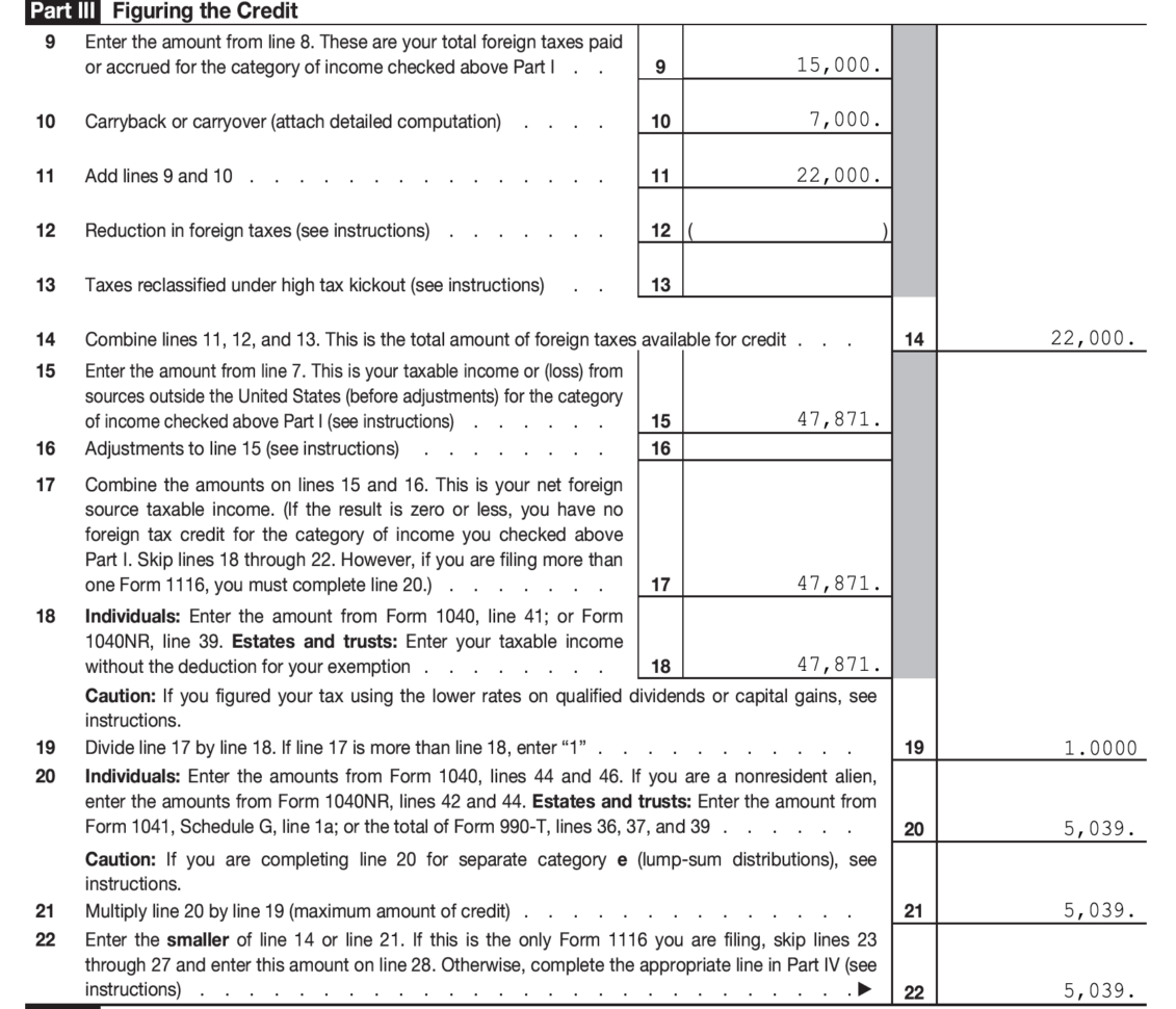 Foreign Tax Credit   Form 1116 Explained  Greenback