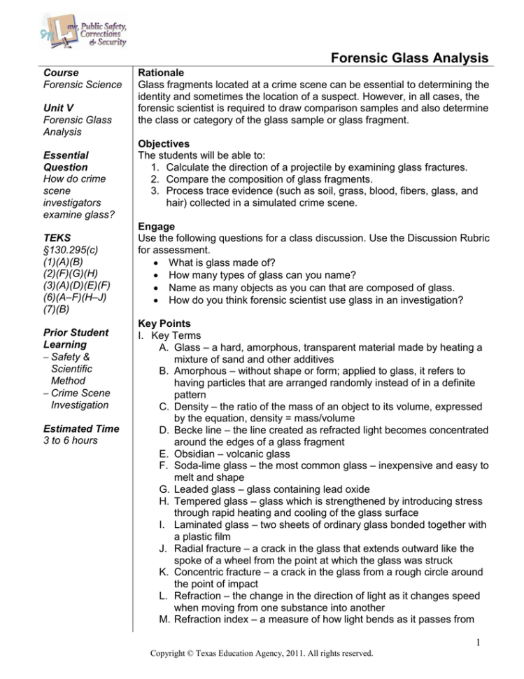 Forensic Glass Analysis