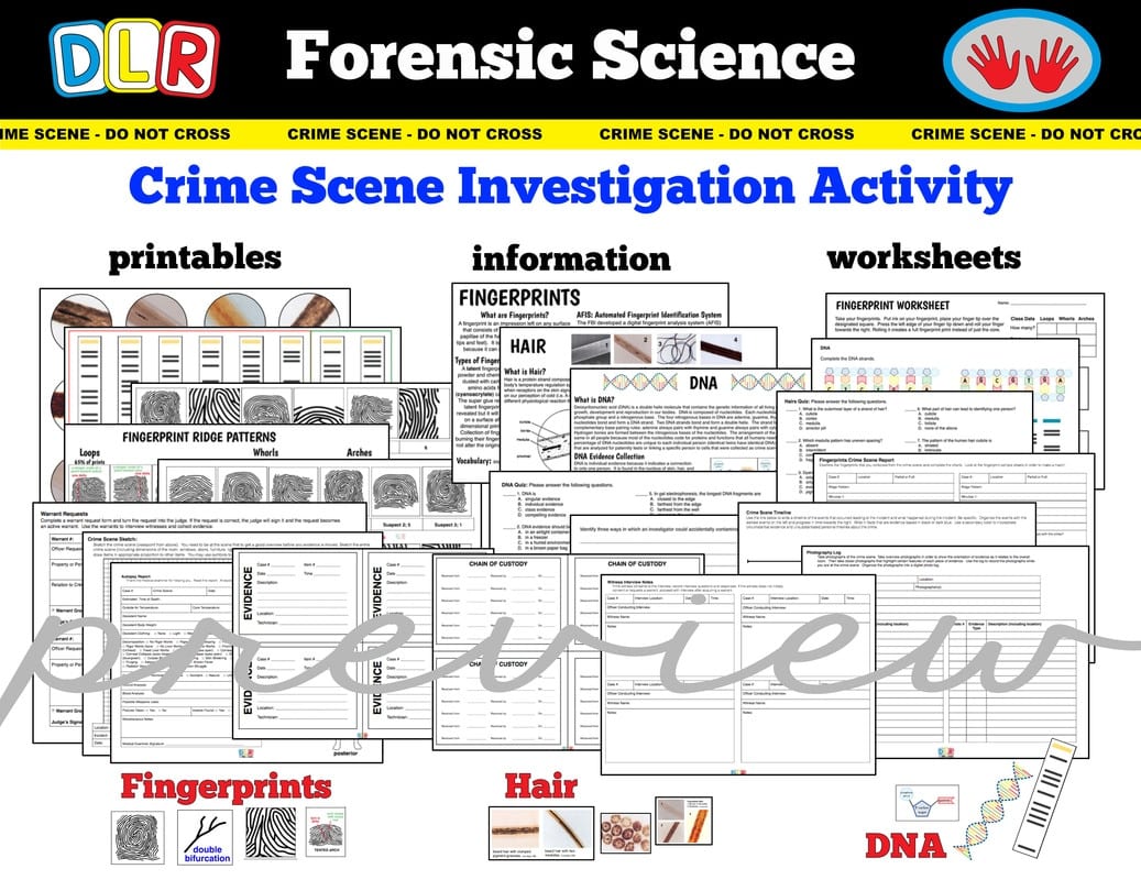 Forensic Science Activities  Real Life Science