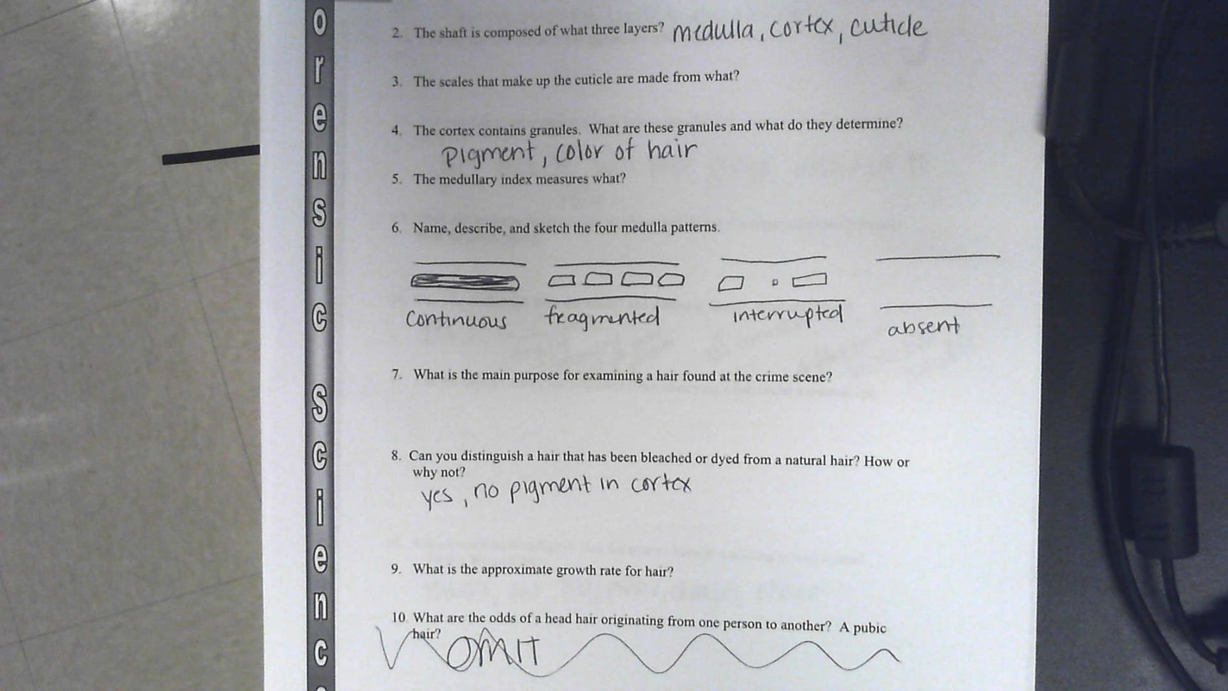 Forensic Science  Mrs Tituscostello's Science Website