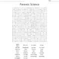 Forensic Science Word Search  Word