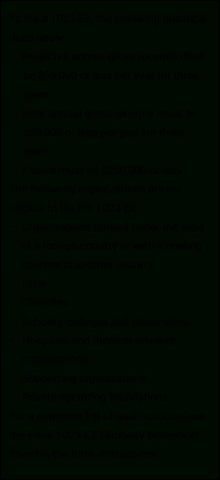 Form 1023Ez Less Work Now More Work Later  Clark Nuber Ps