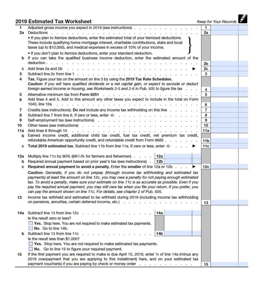 Form 1040Es A Simple Guide To Estimated Tax Forms