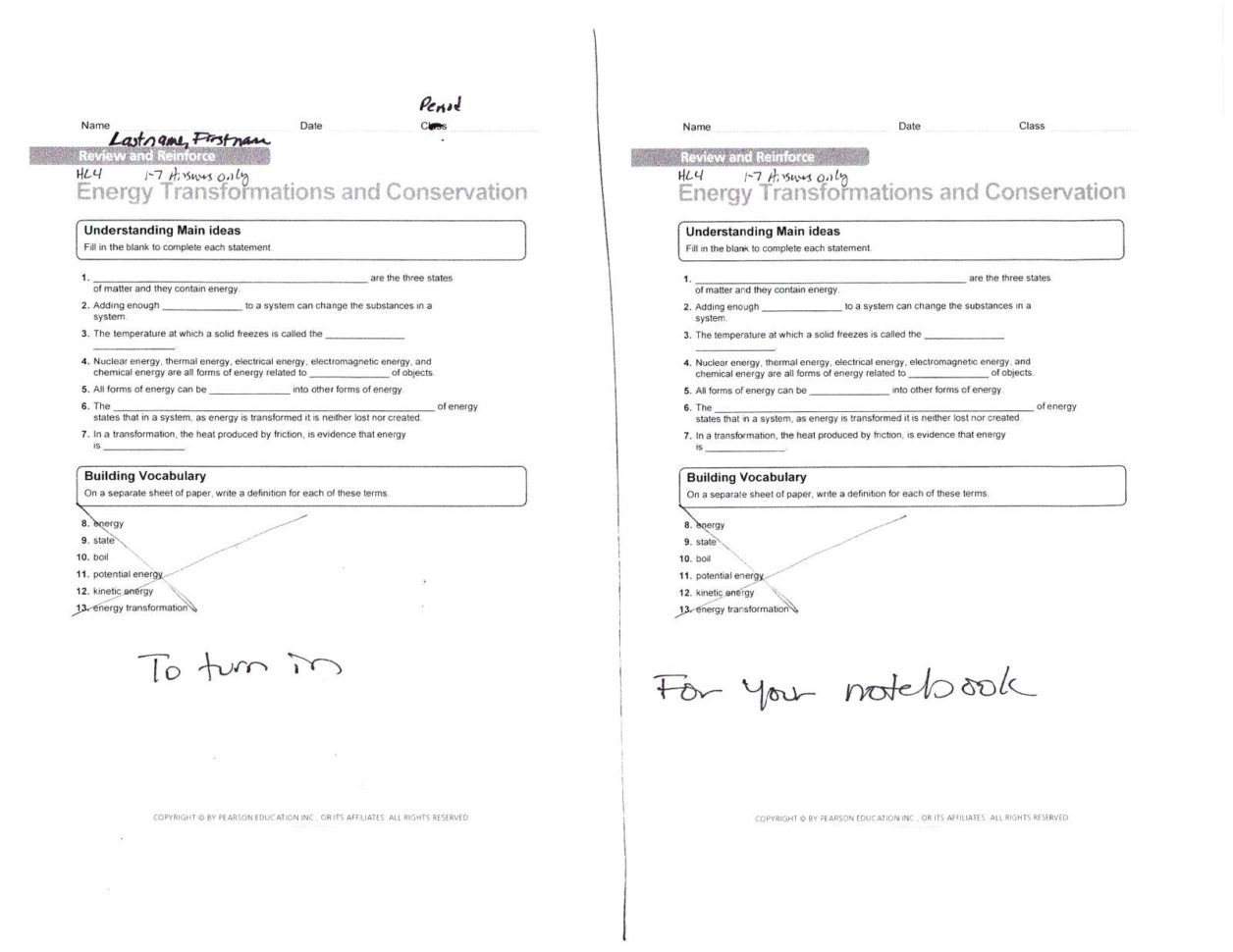 Energy Transformation Game Worksheet Answer Key —