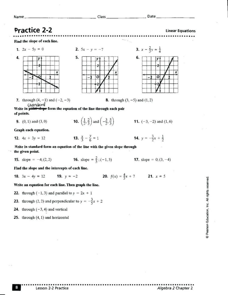 Form Graphing Quadratics In Tandard Worksheet Parabolas