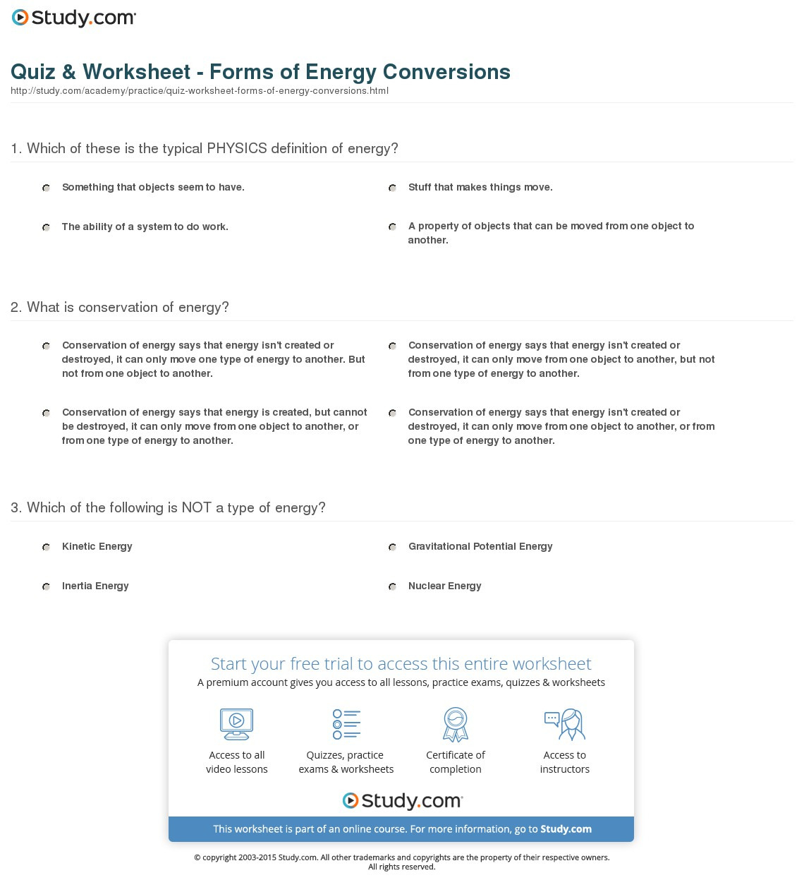 Forms Of Energy Worksheet Answer Key Budget Worksheet Rock