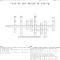 Fossils And Relative Dating Crossword  Word