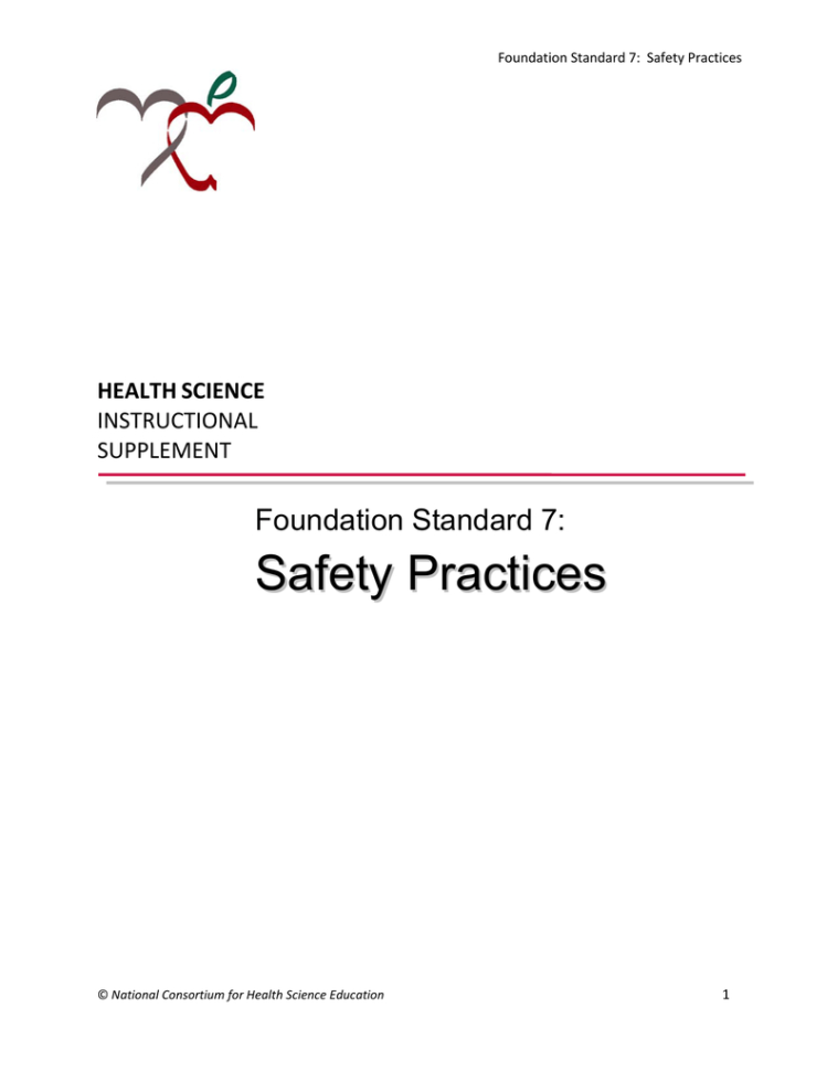 Foundation Standard 7 Safety Practices  The Official Site