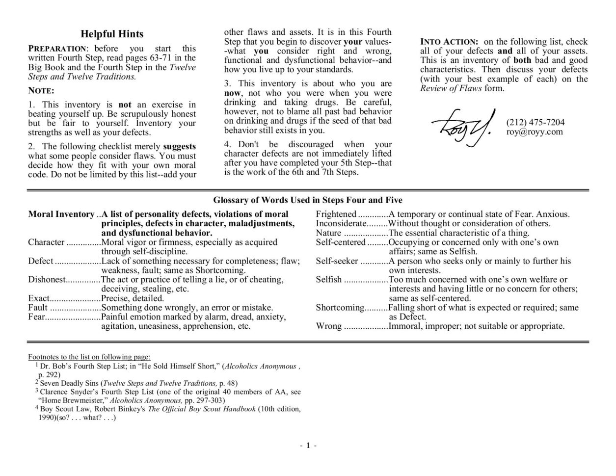Fourth Step Invento Ry  12  Steps  Recovery Pages 1  15