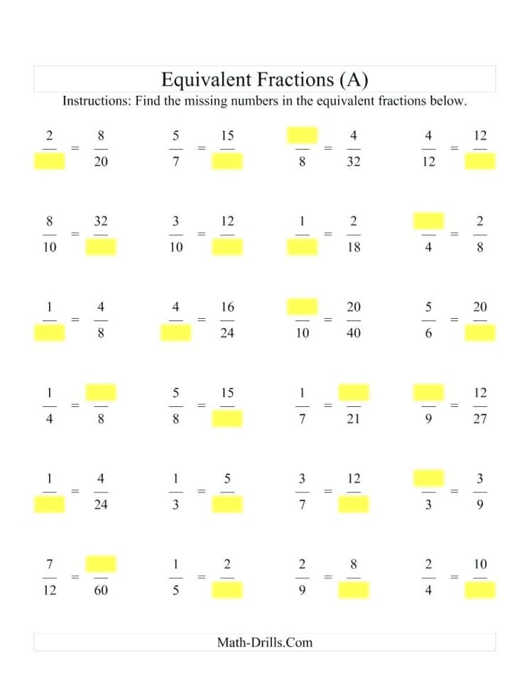 Fraction Number Lines Math Equivalent Fraction Number Line