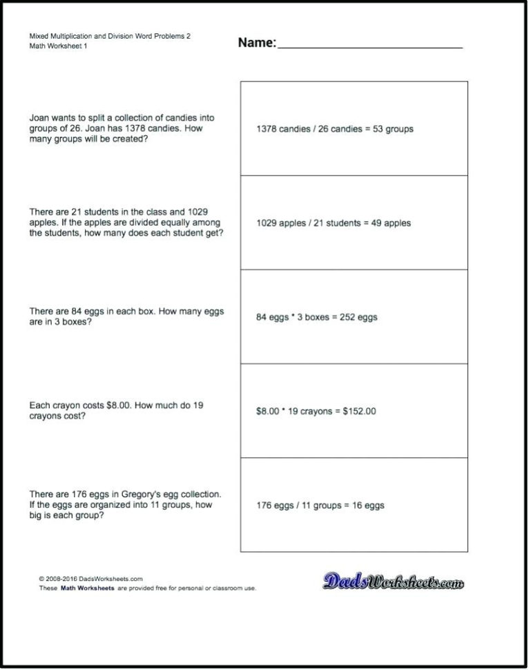 Fraction Word Problems Worksheets – Maydaysheetco