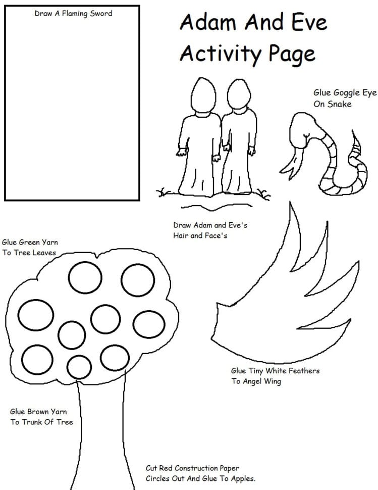Free Adam And Eve Sunday School Lessons For Kids