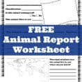 Free Animal Report Worksheet  Only Passionate Curiosity