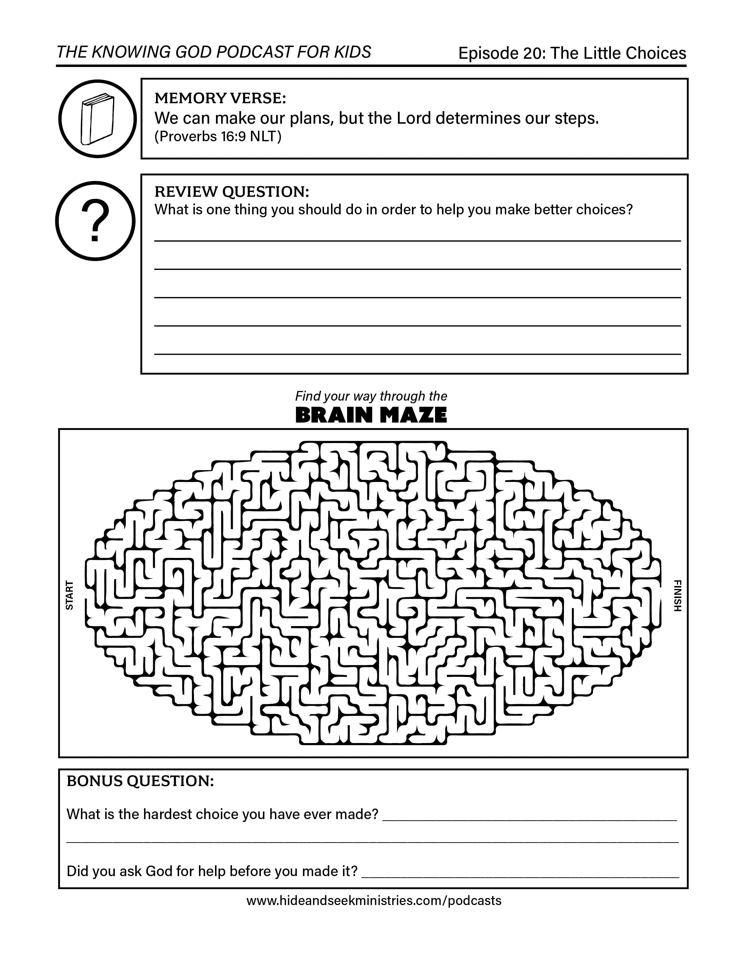 Free Bible Activity Worksheet About Making Choices Also Goes — db-excel.com